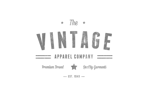 Als Referenz bspl Vintage-Apparel Logo